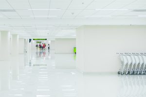 Modern hospital hallway representing healthcare investment opportunities in Thailand. Photo by Unsplash